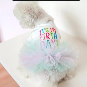 Puppy, dog or kitty cat birthday tutu skirt dress size S.  New with tags.